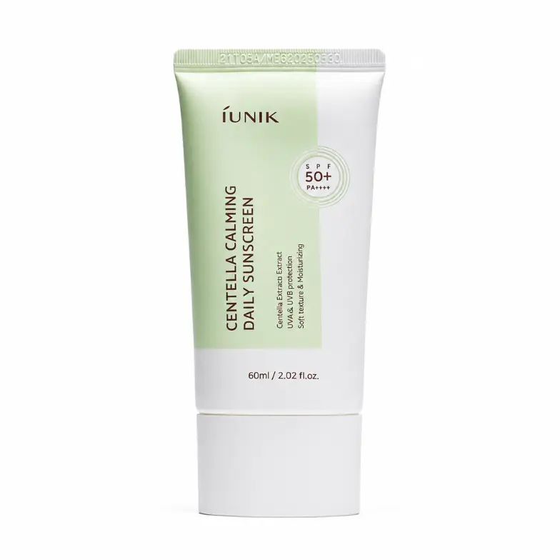 Iunik Centella Calming Daily Sunscreen SPF 50+ PA++++ 60 ml (4) iUNIK Centella Calming Daily Sunscreen SPF50+ PA++++ 60ml - Image 1
